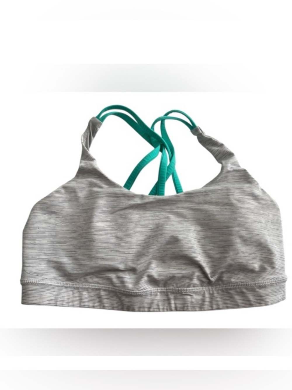 lululemon athletica Gray and Teal energy Sports Bra